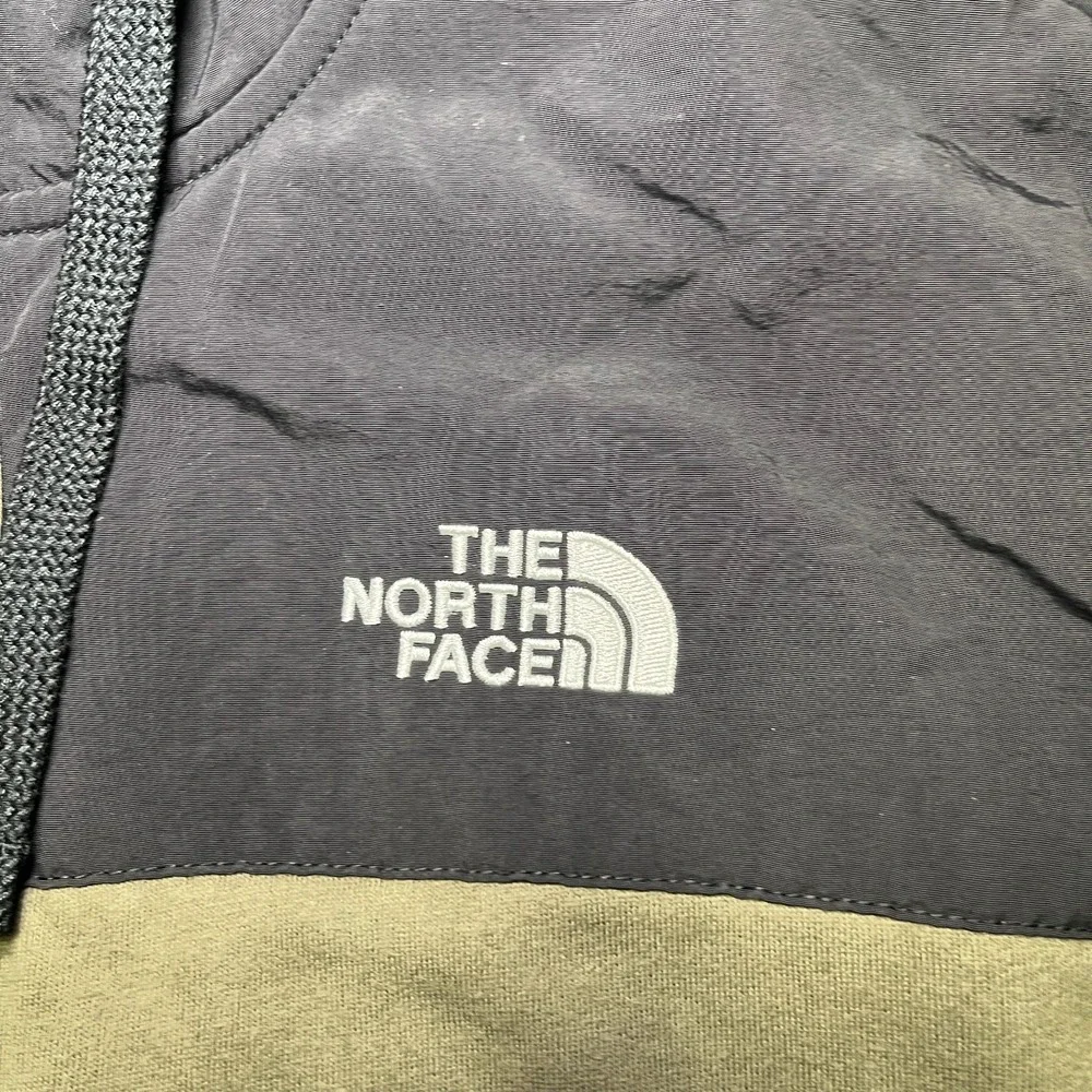 The North Face Rivington Jacket Men's Large Green Hooded Fleece Full Zip Snaps